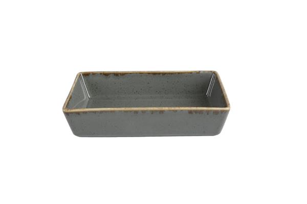 Блюдо прямоугольное DARK GREY фарфор, 160х100 мм, h 38 мм, серый Seasons Porland 358916 темно-серый