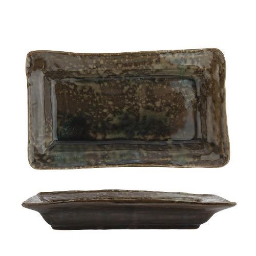 Блюдо прямоугольное Dark Brown Frutti di Mare 250*150 мм h35 мм P.L. Proff Cuisine B240130525-2406B