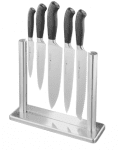 Набор ножей на подставке «Платинум» (5шт); стекло,сталь; L=25,B=24см; черный Felix 950006