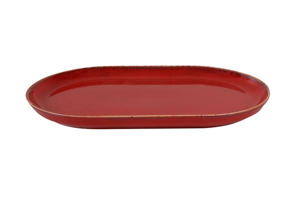 Блюдо овальное RED фарфор, 320x200 мм, h 26 мм, красный Porland 118132 красный
