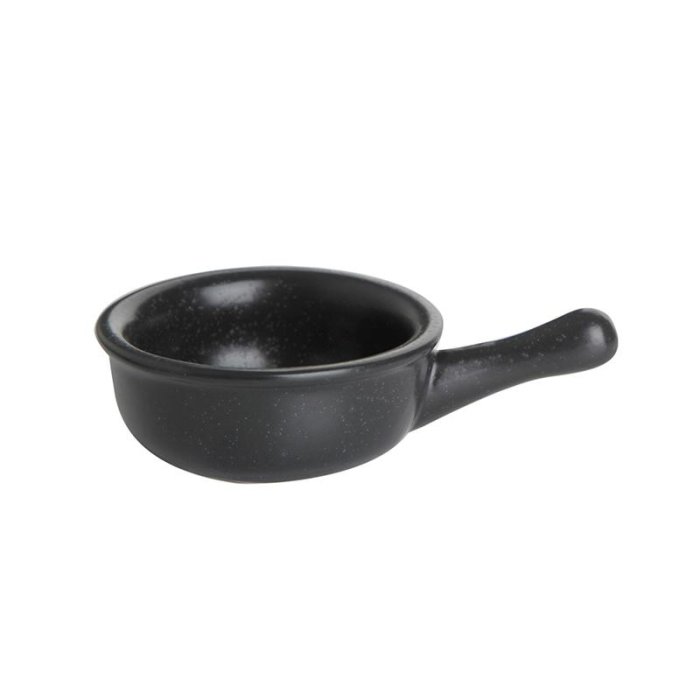 Соусник с ручкой BLACK фарфор, 50 мл, d 60 мм, h 25 мм Porland 808111 черный