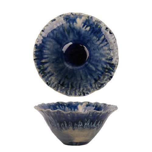 Салатник Dark Purple Northern Blue Flower Frutti di Mare 925 мл d 195х60 мм h90 мм P.L. Proff Cuisine QB23171006