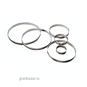 Кольцо кондитерское; сталь нерж.; D=220,H=20мм; металлич. Paderno 47533-22