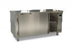 Стол тепловой 1200х700х850 без борта, 2 двери купе 430 сталь