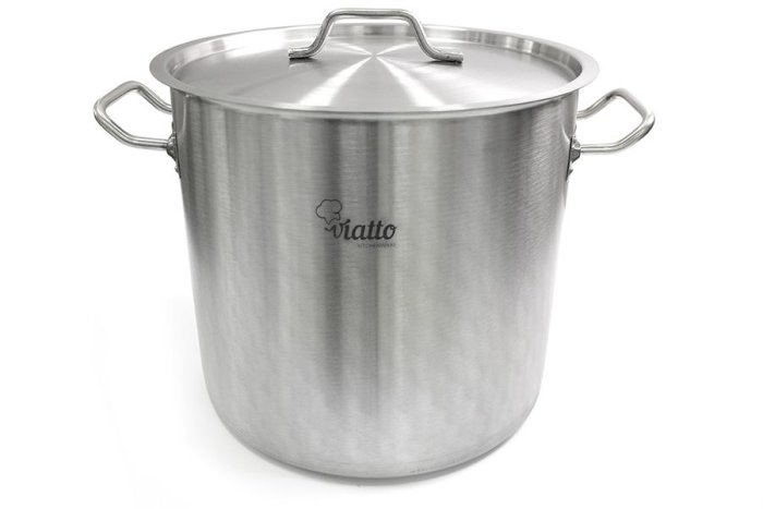 Кастрюля нерж с тройным дном 320х320 мм объем 25L с дв. ручками VIATTO 101305