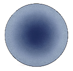 Тарелка мелкая "Экинокс"; керамика; D=310 мм; синий REVOL 649503