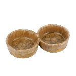 Соусник двойной Light Brown Frutti di Mare 130*130 мл 157*78 мм h30 мм P.L. Proff Cuisine B240011216-2401A