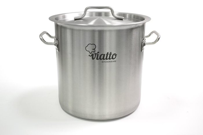 Кастрюля нерж с тройным дном 250х250 объём 12 л VIATTO 101302