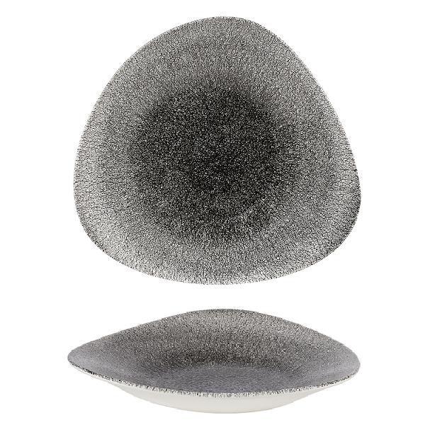 Салатник треугольный мелкий Studio Prints Raku 238х158мм Quartz Black Churchill RKBQTB231