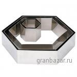 Форма д/вырез. "Шестиугольник" 12х14см h 4см, s/s Maco