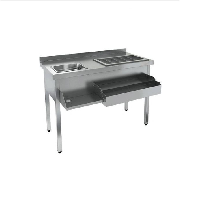 Барная станция открытая R-inox НКС-12/5БК, 1200х500(600)х850