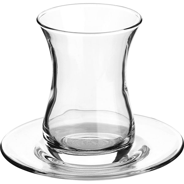 Стаканчик д/чая+розетка; стекло; 160мл; , H=95мм; прозр. Pasabahce 96308/b