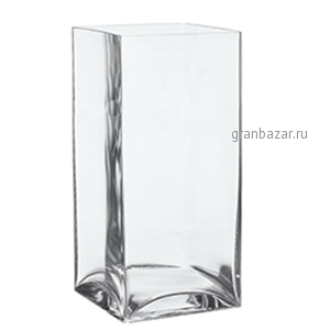 Ваза д/цветов квадр. 15*15см; стекло; H=27.5см; прозр. Неман 7705/20/275