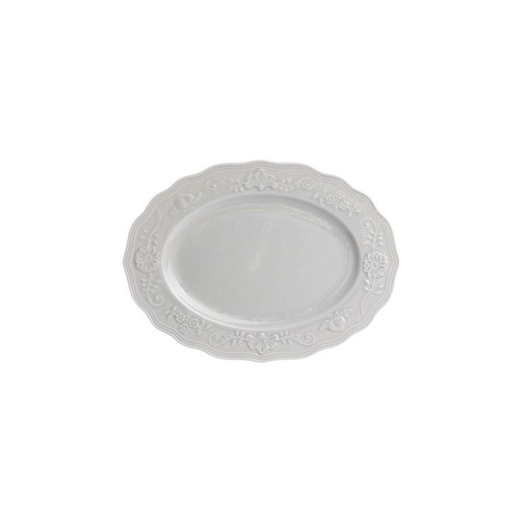 Блюдо овальное Ardena 190х140 мм. бело-голубая, волнистый край Bonna /1/6/ ARDBE19OV