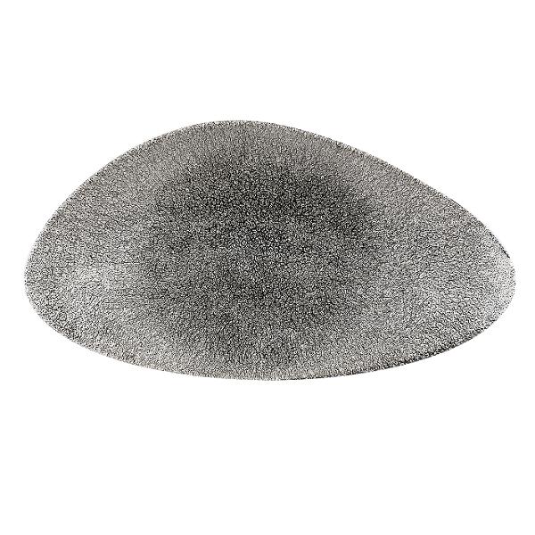 Блюдо треугольное CHEFS без борта Studio Prints Raku 350х190мм Quartz Black Churchill RKBQTC351