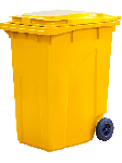 Мусорный контейнер 360л. жёлтый Тара