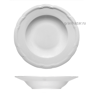 Тарелка глубокая «Штутгарт»; фарфор; D=20,H=14.5,L=24,B=21см; белый Bauscher 55 0120