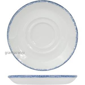 Блюдце «Блю дэппл»; фарфор; D=11.5см; белый,синий Steelite 1710 0165