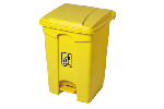 Контейнер для мусора 45 литров желтый с педалью и крышкой 1/4 UCTEM-PLAS