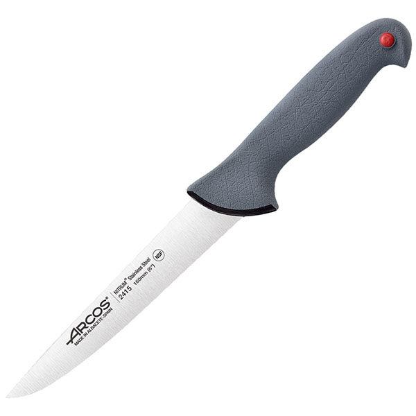 Нож для мяса «Колор проф»; сталь нерж.,полипроп.; L=30/16см; серый ARCOS 241500