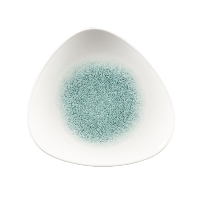 Тарелка мелкая треугольная без борта Studio Prints Raku 229мм Jade Green Churchill RKJGTR91