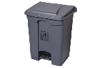 Контейнер для мусора 45 литров серый с педалью и крышкой 1/4 Newmade