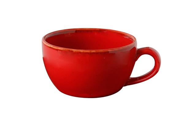 Чашка RED фарфор, 250 мл, d 96 мм, h 55 мм, красный Porland 322125 красный