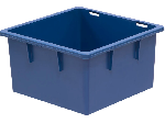 Ящик сплошной 385х385х225 мм, объем 23 л., синий