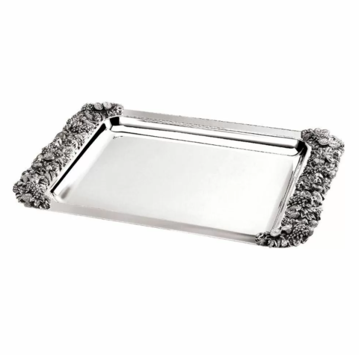 Блюдо прямоугольное с декор. ручками 470х310 мм нерж. сталь P.L. Proff Cuisine