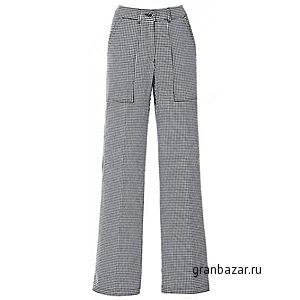 Брюки поварские женск.,клетка разм.50; хлопок; черный,белый Greiff 5313.1850.018/50