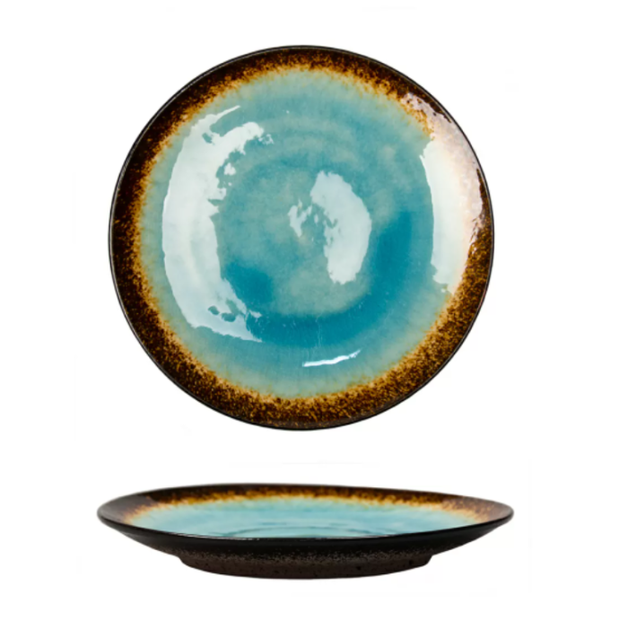 Тарелка d=200 мм, каменная керамика, Blue Spider Silk Stockholm P.L. Proff Cuisine JM2303-Blue