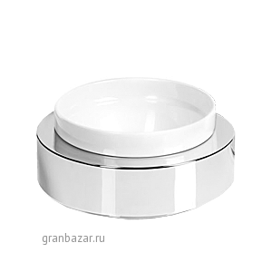 Салатник на подставке «Фрэймс»; пластик,металл; 2.5л; D=22.8,H=11.9,L=27.1,B=27.1см; белый,металлич. APS 12925