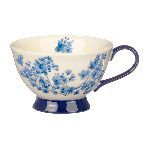 Чашка чайная «Фиори» фарфор 220мл ,H=65мм слон.кость,синий KunstWerk 11705F03540-XB/03131368
