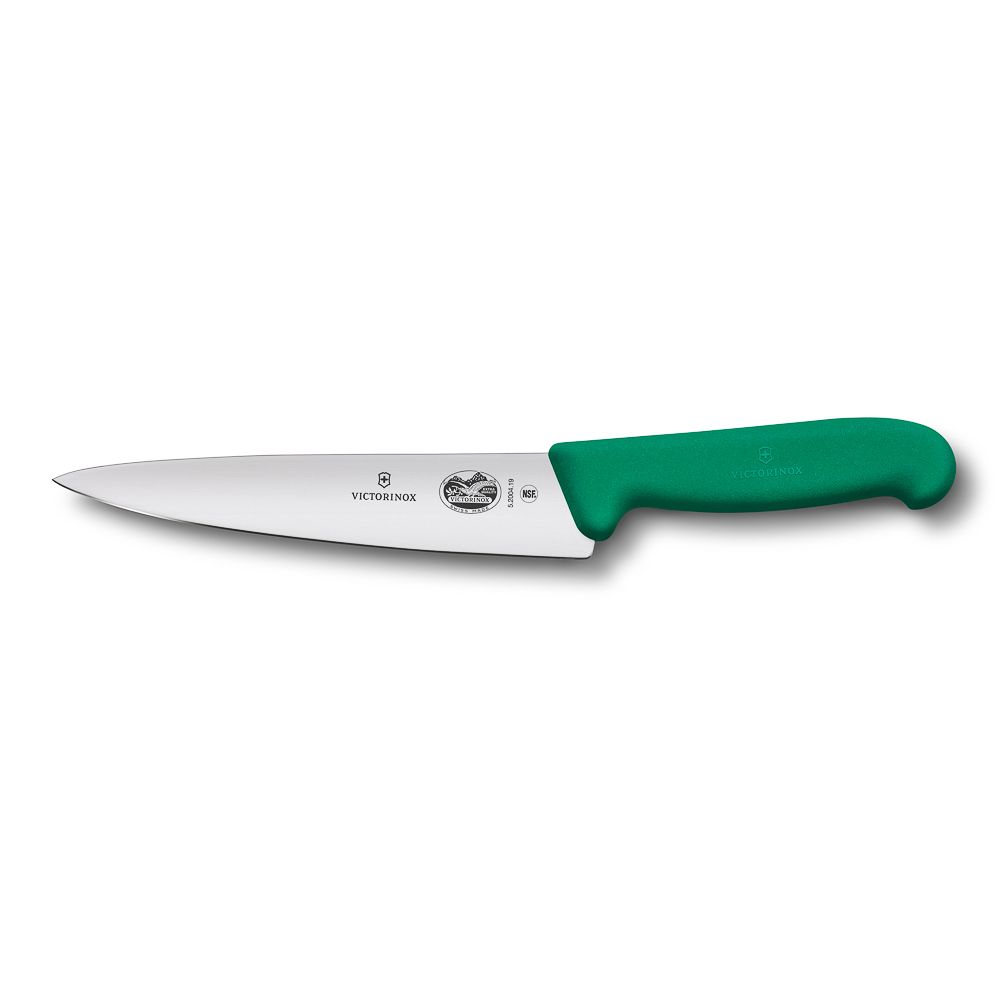 Универсальный нож Fibrox 190 мм, ручка фиброкс зеленая Victorinox 5.2004.19