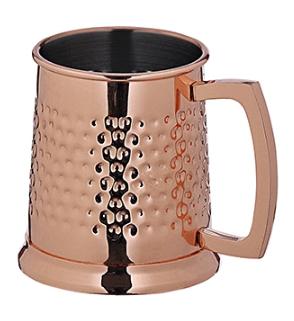 Кружка пивная рифл. сталь нерж.,медь; 400мл; D=85мм Probar CY16-723C
