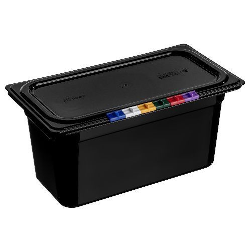 Гастроемкость 1/3 h=150 мм 325х176 мм 5,5 л п/п черная с крышкой MGprof /1/12/