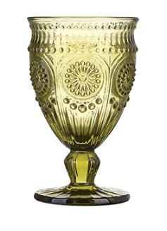 Бокал д/вина стекло; 220мл; D=85,H=140мм; олив. Probar 3112-1olive