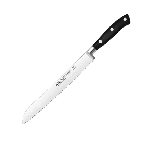 Нож для хлеба «Ривьера»; сталь нерж., полиоксиметилен; L=318/200, B=24мм; черный, металлич. Arcos 231300