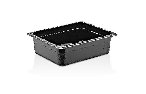Гастроемкость 1/2 h=100 мм. 5 л. п/п черная /1/12/ Gastroplast GNPP-12100/B