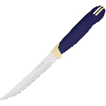 Нож для стейка; L=110/215, B=15мм; синий, белый Tramontina 23500/215-TR