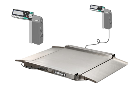 Промышленные платформенные весы с 4 датчиками 4D-LA.S-15/12-1000-RL (нерж) с печатью этикеток