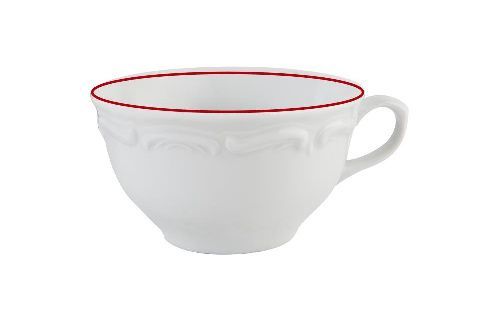 Чашка чайная MARIA RED 180 мл, кант красный Porland