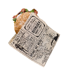 Конвертик для еды "Газета", крафт, 160х165 мм, 500 шт/уп, жиростойкий пергамент, Garcia de Pou 220.41