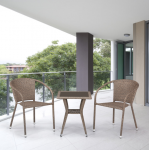 Комплект плетеной мебели для кафе T25B/Y137C-W56 Light Brown 2Pcs
