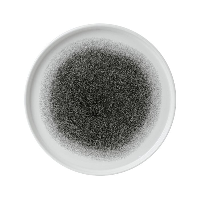 Тарелка мелкая CHEFS Walled с прямым бортом Studio Prints Raku d260мм h20мм Quartz Black Churchill RKBQWP261