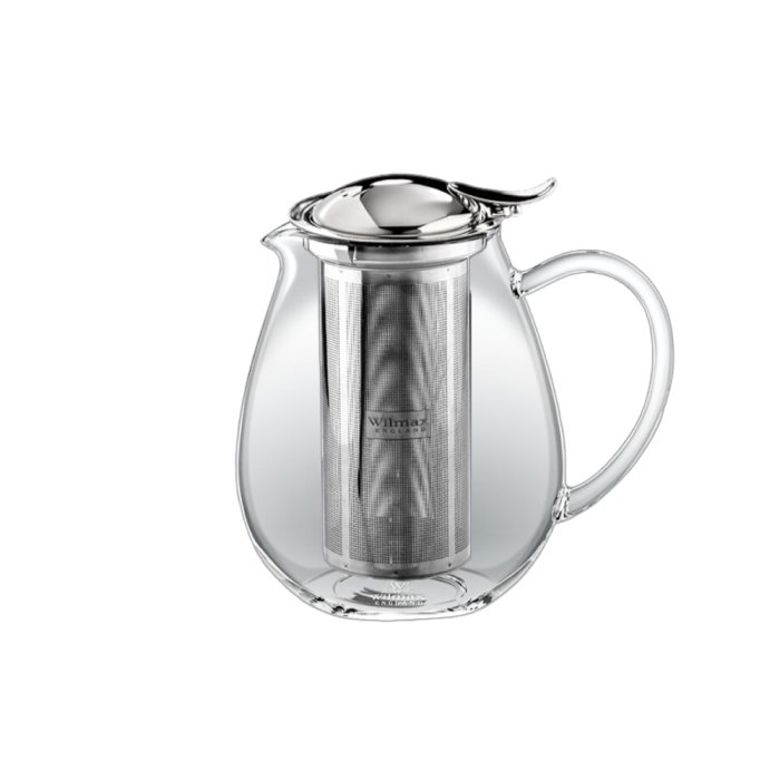 Чайник заварочный с откидной крышкой и колбой нерж. Thermo Glass  600 мл. термостекло Wilmax/1/24/ 888801