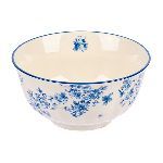 Салатник «Фиори» фарфор 0,65л D=151,H=75мм слон.кость,синий KunstWerk CT036F03540-XB