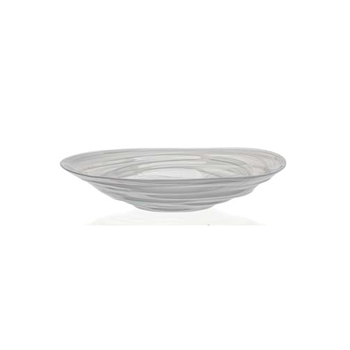 Блюдо Ventum d 300 мм h 65 мм, стекло, цвет / декор белый ArdaCam