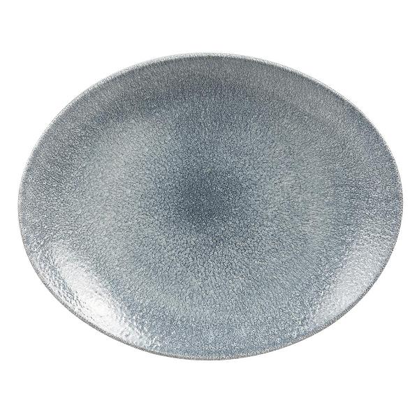 Блюдо овальное без борта Studio Prints Raku 317х255мм Topaz Blue Churchill RKTBOP121