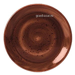 Тарелка мелкая «Крафт»; фарфор; D=30,H=15.5,L=34,B=34см; терракот Steelite 1133 0565